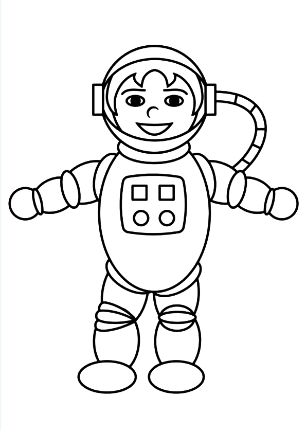 Plansa de colorat cu Astronaut 27 20
